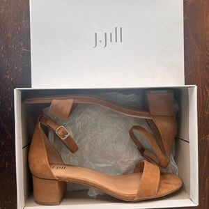 J. JILL Suede Block Heel Sandals - Size 10